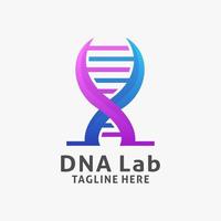 DNA cell logo design vector
