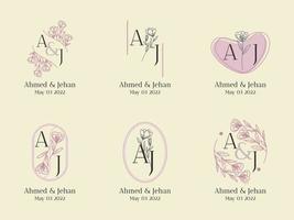 Free: Collection of wedding monogram logos Free Vector 