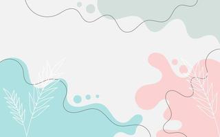 Hand Drawn Abstract Background Vector with color pastel