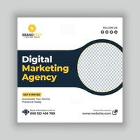 plantilla de publicación de redes sociales de agencia de marketing corporativo y digital vector
