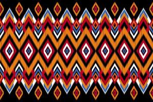 geométrico étnico oriental ikat de patrones sin fisuras tradicional. diseño para fondo, papel tapiz, ilustración vectorial, tela, ropa, batik, alfombra, bordado.
