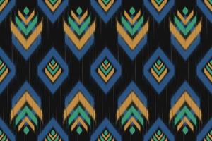 Ikat ethnic seamless pattern. Design for background, wallpaper, vector illustration, fabric, clothing, batik, carpet, embroidery.