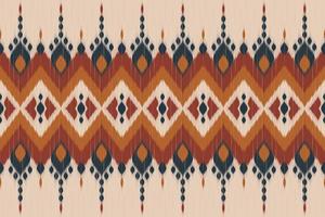 arte ikat colorido abstracto. patrón étnico sin costuras en tribal. estilo mexicano a rayas. diseño para fondo, ilustración, envoltura, ropa, batik, tela, bordado. vector