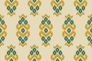 Ikat ethnic Indian seamless pattern. Design for background, wallpaper, vector illustration, fabric, clothing, batik, carpet, embroidery.