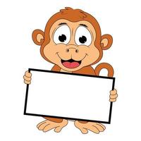 cute monkey animal cartoon graphic vector