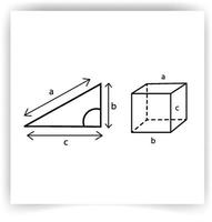 Basic stereometry shapes line set of cuboid octahedron pyramid prism cube cone cylinder torus isolated vector illustrationv