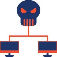Network Hack Color Icon vector