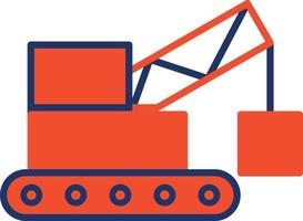 Crane Lifting Color Icon vector