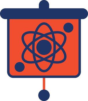 Atom Presentation Color Icon vector
