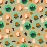 seamless color pattern of pp icons vector