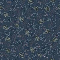 seamless pattern of contour colored icons vector