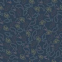 seamless pattern of contour colored icons vector