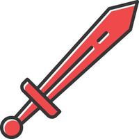 Sword Filled Retro vector