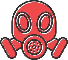 Gas Mask Filled Retro vector