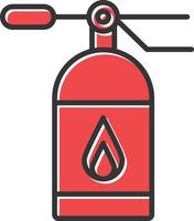 Fire Extinguisher Filled Retro vector