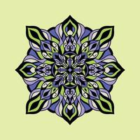 Mandala art abstract colorful unique style pattern premium vector