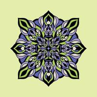 Mandala art abstract colorful unique style pattern premium vector