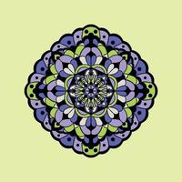 Mandala art abstract colorful unique style pattern premium vector