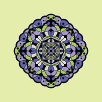 Mandala art abstract colorful unique style pattern premium vector