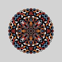 Mandala art abstract colorful unique style pattern premium vector