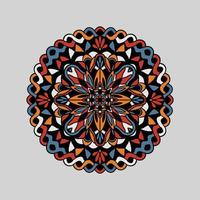 Mandala art abstract colorful unique style pattern premium vector