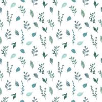pastel green leaf seamless pattern vector