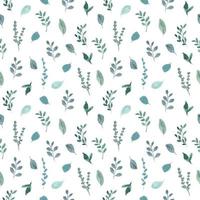 pastel green leaf seamless pattern vector