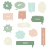 collection set of hand drawing frame border, blank speech bubble balloon, think, speak, talk, text box, banner, flat, design, vector illustration