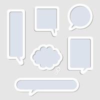 collection set of blank speech bubble balloon, think, speak, talk, text box, banner, flat design, vector illustration