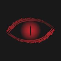red dragon eye illustration logo vector