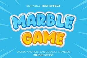 marble game text effect template vector