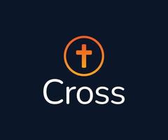 Modern Cross Logo, Christian Cross Logo Template vector