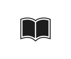 Open book vector icon and logo design template