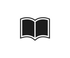 icono de vector de libro abierto y plantilla de diseño de logotipo