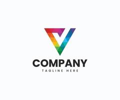 Colorful Letter V Logo Design vector