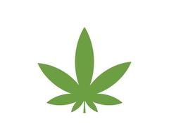 vector de hoja de cáñamo de cannabis logo de marihuana