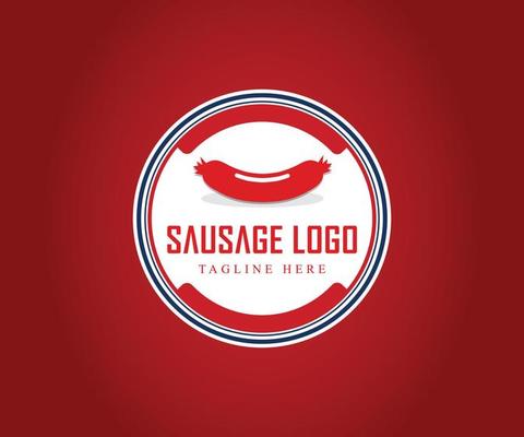 Creative Sausage Logo For Business Inspiration Concept Vector