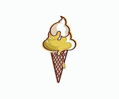 Ice Cream Logo Design Template. Ice Cream Vector Icon Template.