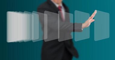 man with digital display photo