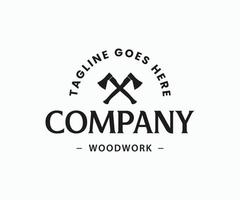 Woodwork, Lumberjack Logo Vector Template