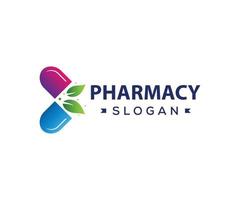 plantilla de vector de logotipo de farmacia moderna