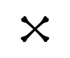 Crossed Bones icon Symbol in white background vector