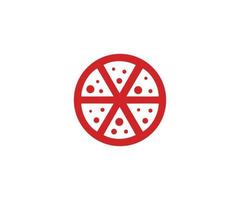 icono de pizza sobre fondo blanco, diseño colorido. ilustración vectorial vector