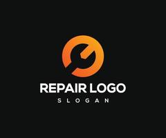 plantilla de diseño de logotipo de reparación creativa. vector