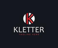 diseño del logotipo de la letra k. logotipo creativo k. vector