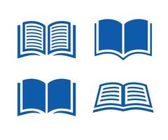 icono de libro ilustración vectorial, plantilla de vector de icono de libro abierto