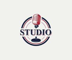 Record Studio Vector Logo Design Template.