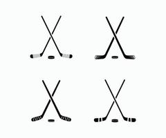 Hockey stick set vector template