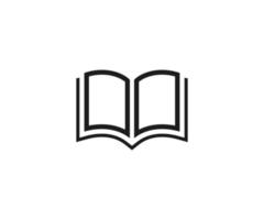 icono de libro y plantilla de diseño de vector de logotipo