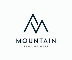 plantilla de vector de diseño de logotipo de montaña creativa